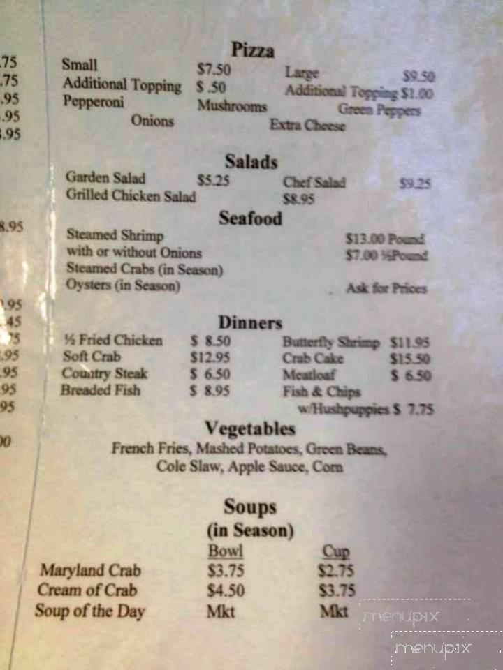 Winters Run Inn Inc menu 2